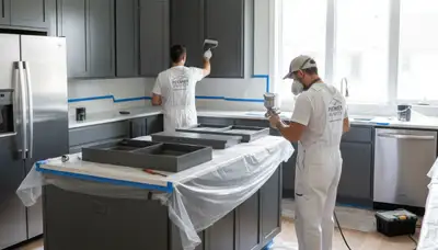 Cabinet painting in Chattanooga, TN for a durable, humid-resistant kitchen finish