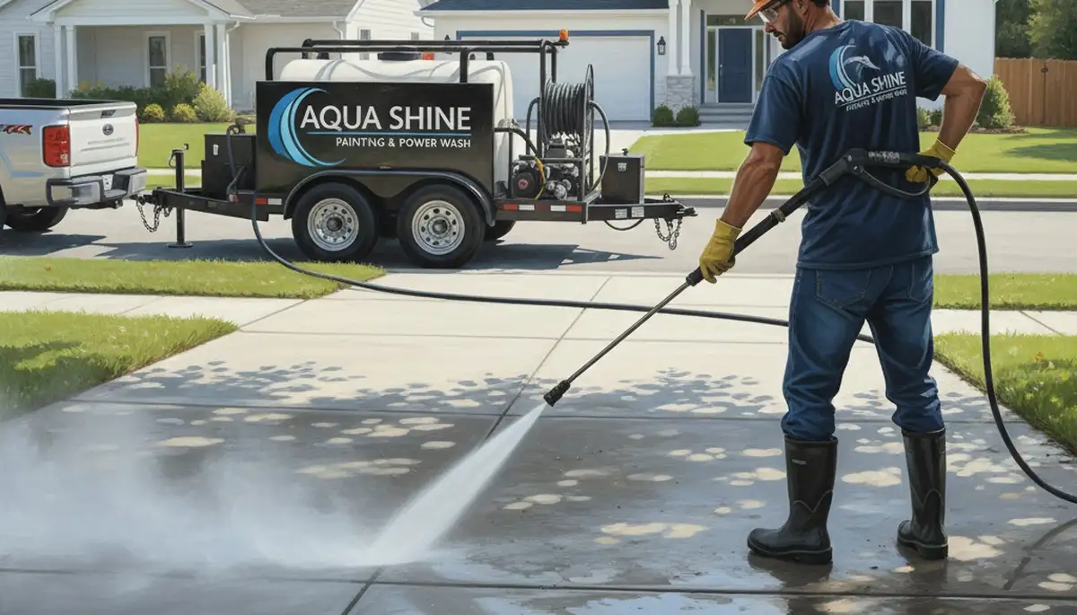 Concrete pressure cleaning for driveways, patios, and walkways in Chattanooga, TN