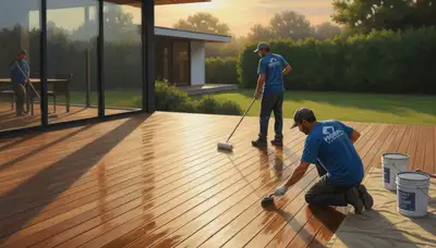 Chattanooga, TN deck sealing by Chattanooga Paint Pros to protect wood from sun, moisture, and storms