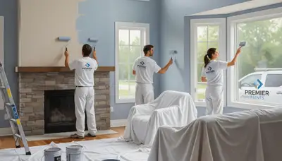 Chattanooga, TN interior house painters applying durable finish for a residential painting project