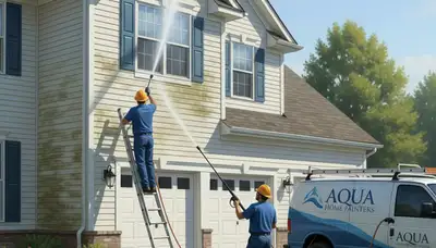 Vinyl siding pressure cleaning in Chattanooga, TN removes mold and dirt for a cleaner exterior