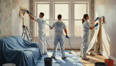 Wallpaper removal service in Chattanooga, TN, preparing walls for painting