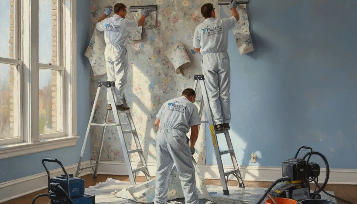 Wallpaper removal service in Chattanooga, TN, prepping walls for painting